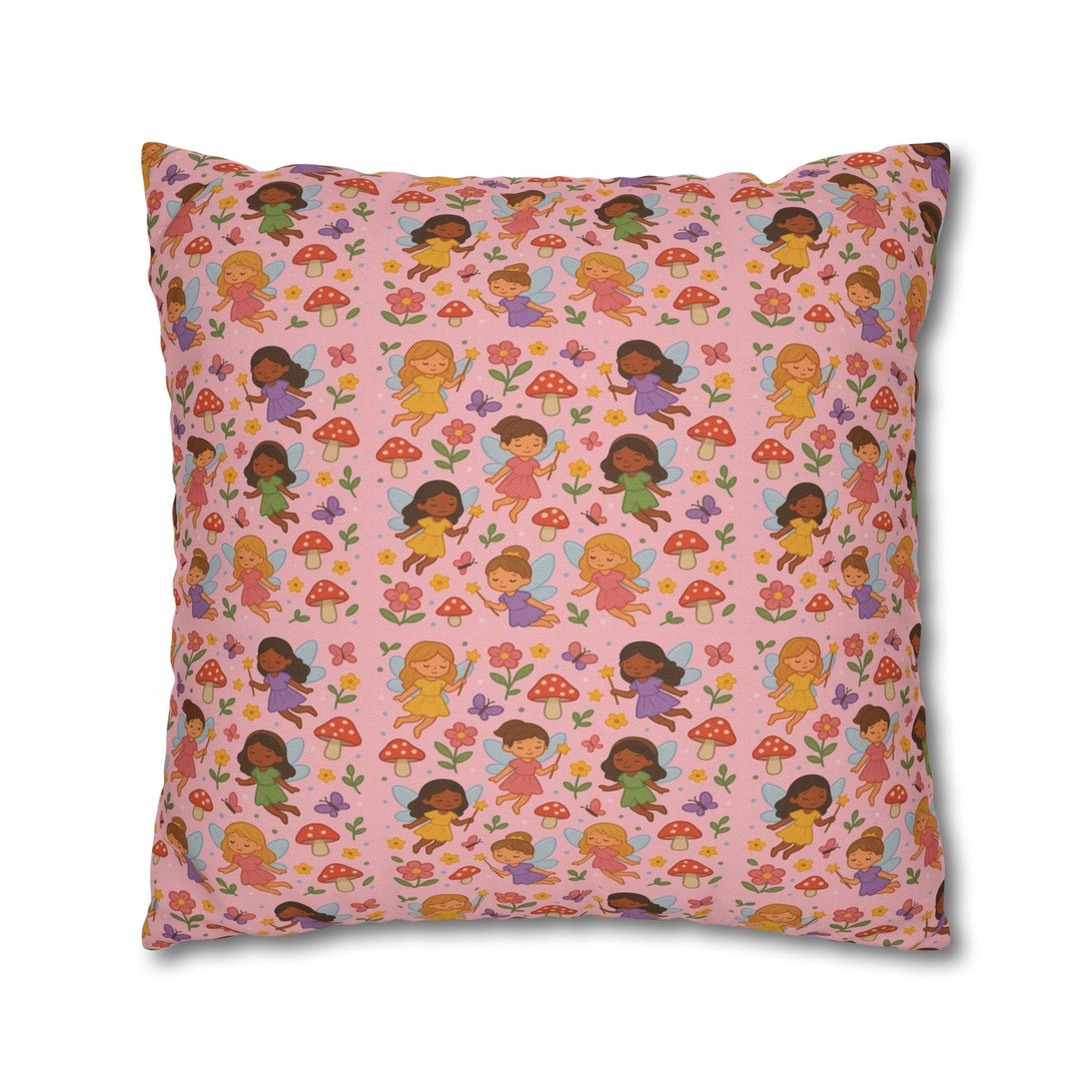 Flower Girls Square Pillowcase, Floral Pillow Cover, Bedroom Decor, Home Accent, Flower Pattern Bedding - Image 21