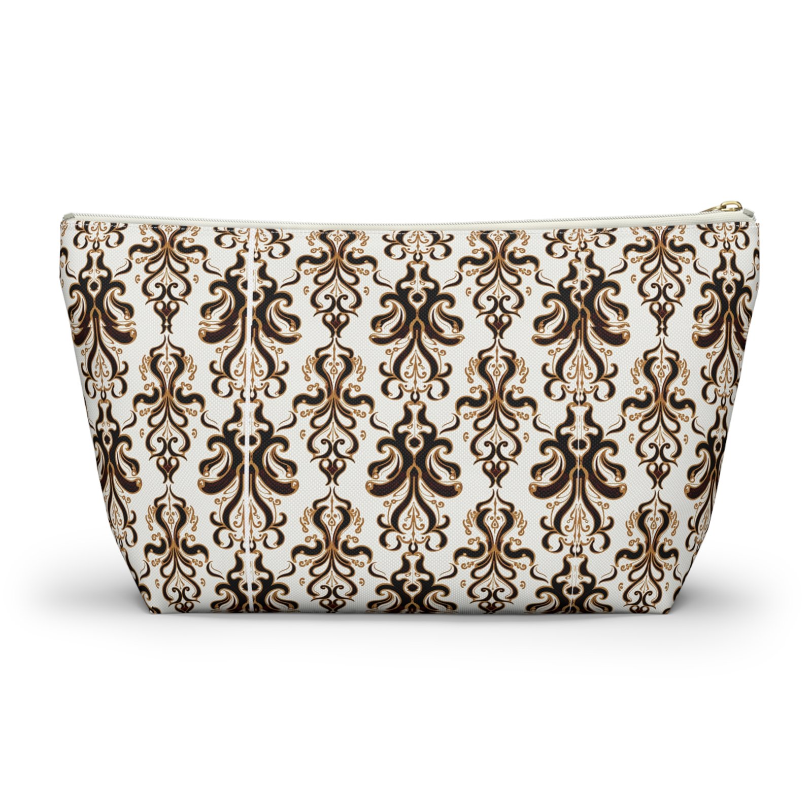 Brown Damask Pattern Accessory Pouch - Image 6