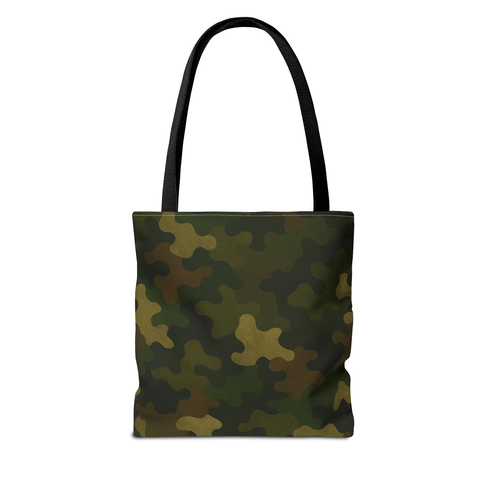 Green Camo Pattern Tote Bag | All-Over Print Canvas Tote - Image 2