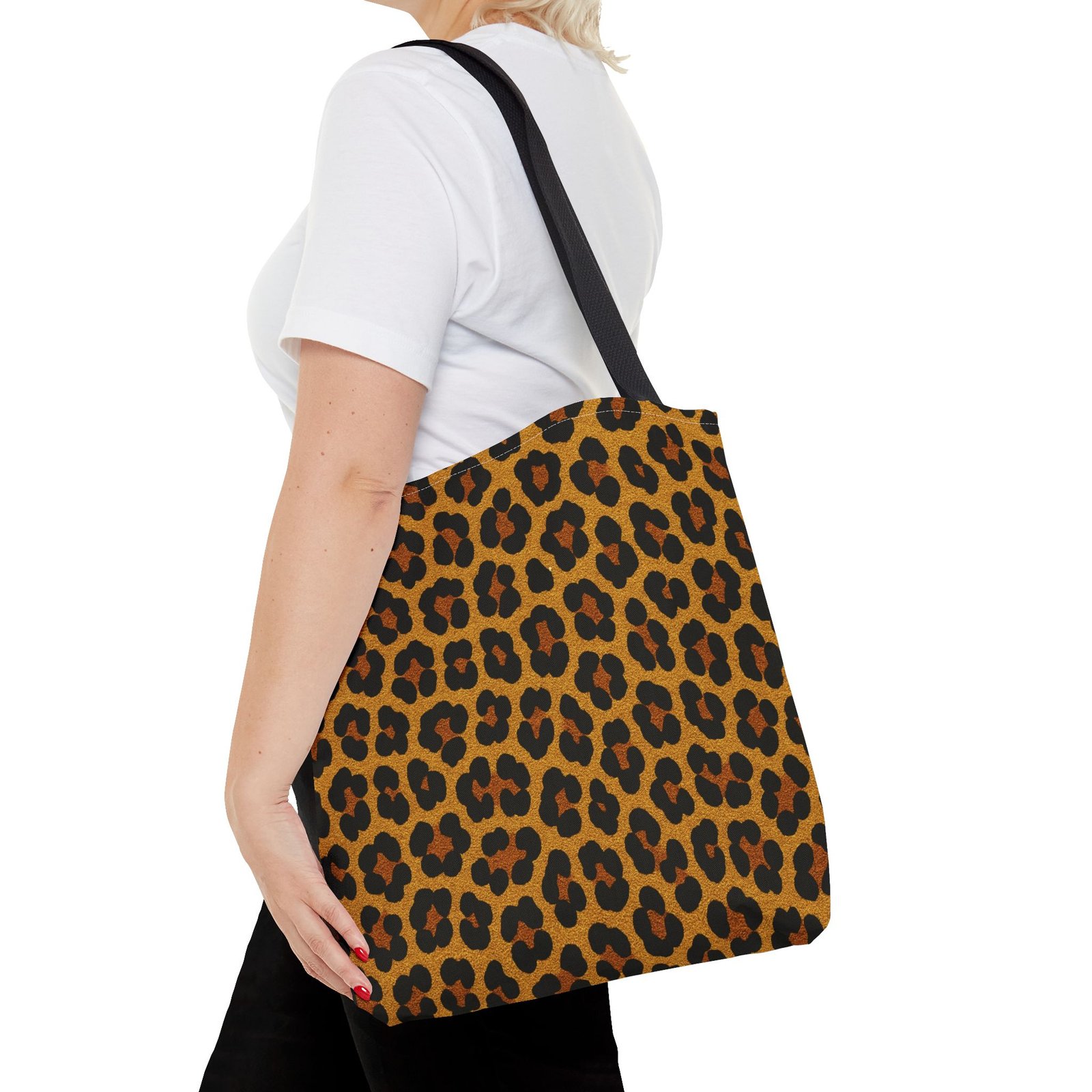 Leopard Print Tote Bag | All Over Print Animal Pattern, Reusable Shopping Bag - Image 8