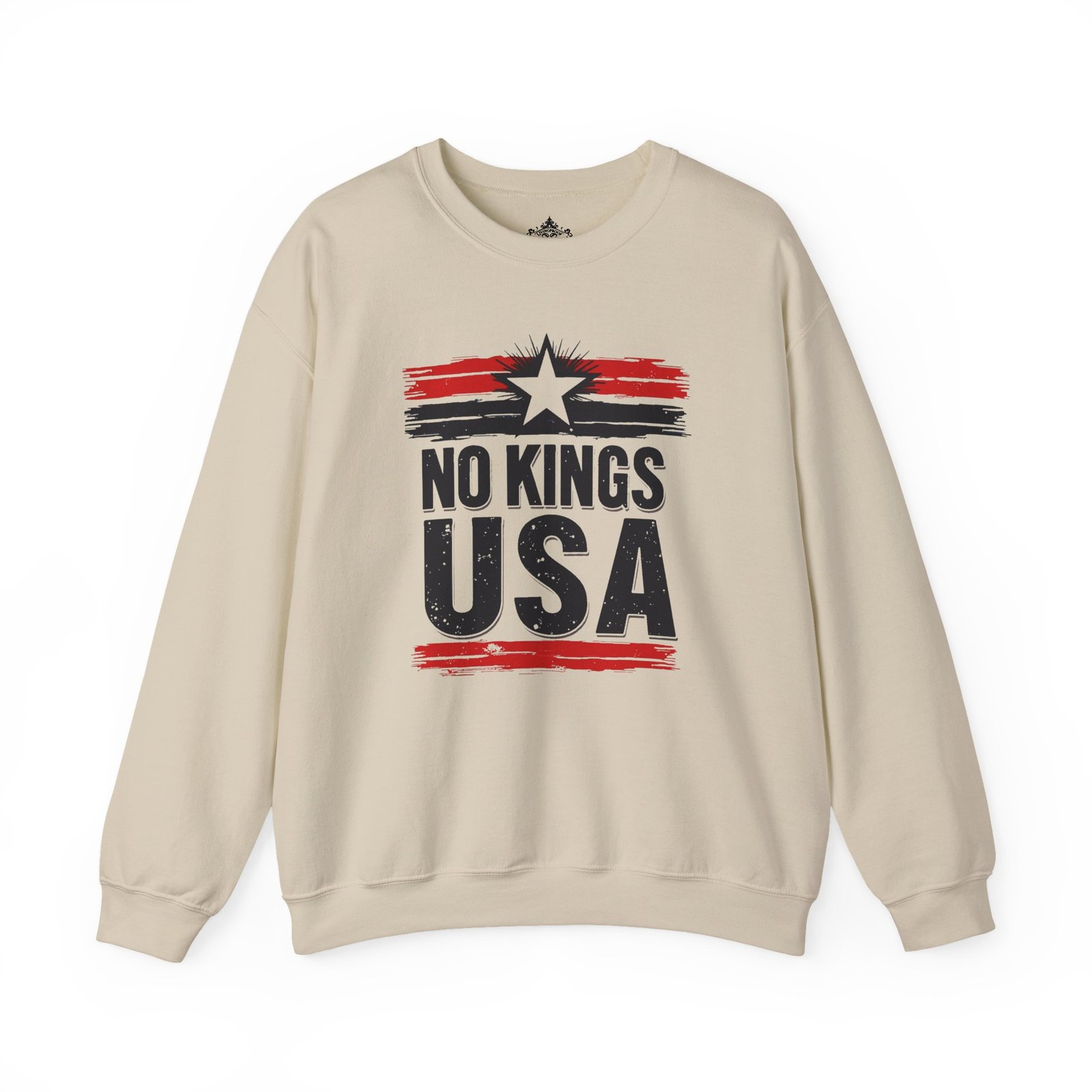 No Kings USA Unisex Sweatshirt, Patriotic Graphic Pullover, Political Statement Jumper, American Pride Apparel, USA Flag Crewneck, Activist - Image 15