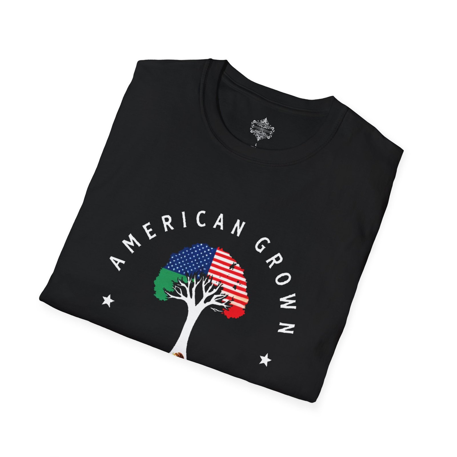American Grown Mexican Roots Shirt, Unisex Softstyle Tee, Cultural Pride Apparel, Gift for Heritage Celebrations, USA Mexico Roots - Image 8