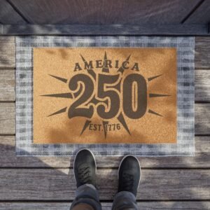 America 250 Doormat, Vintage Welcome Mat, Anniversary Gift, Front Door Decor, Home Entryway Decor, Patriotic Entrance Rug