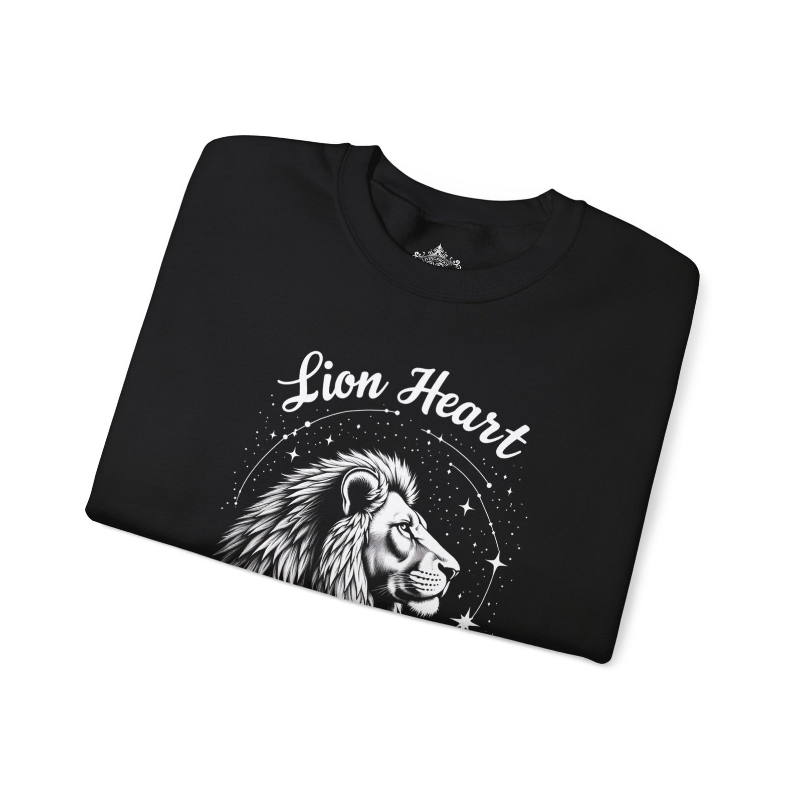 Lion Heart Galaxy Sweatshirt - Unisex Crewneck, Gift for Astrology Lovers, Cozy Fashion, Animal Print, Perfect for Fall - Image 3
