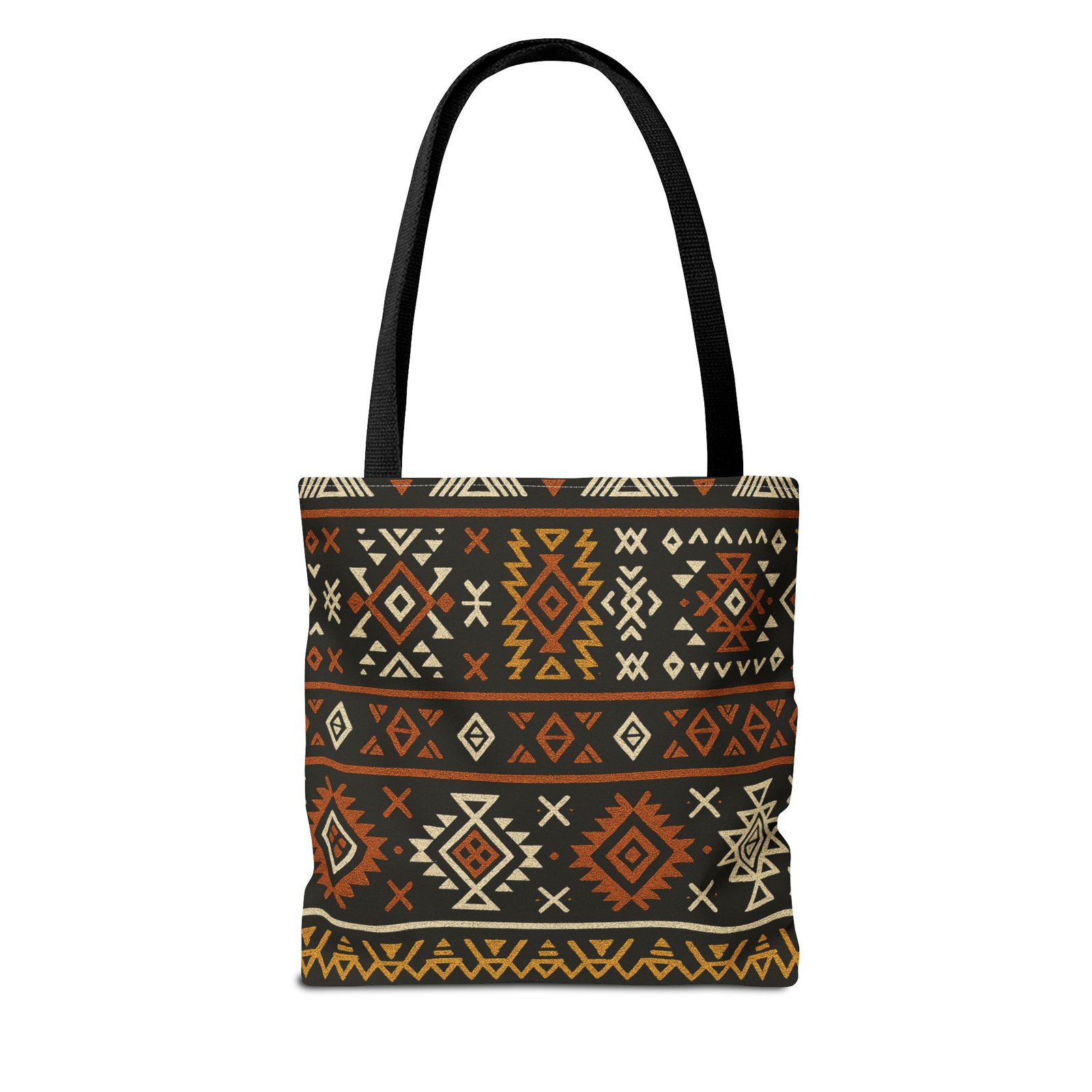 Southwestern Aztec Pattern Tote Bag | Tribal Geometric All-Over Print, Boho Chic Shoulder Bag, Ethnic Market Tote, Colorful Handbag, - Image 2