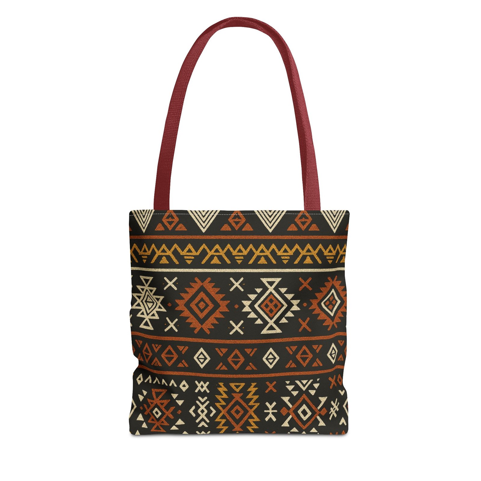 Southwestern Aztec Pattern Tote Bag | Tribal Geometric All-Over Print, Boho Chic Shoulder Bag, Ethnic Market Tote, Colorful Handbag, - Image 13