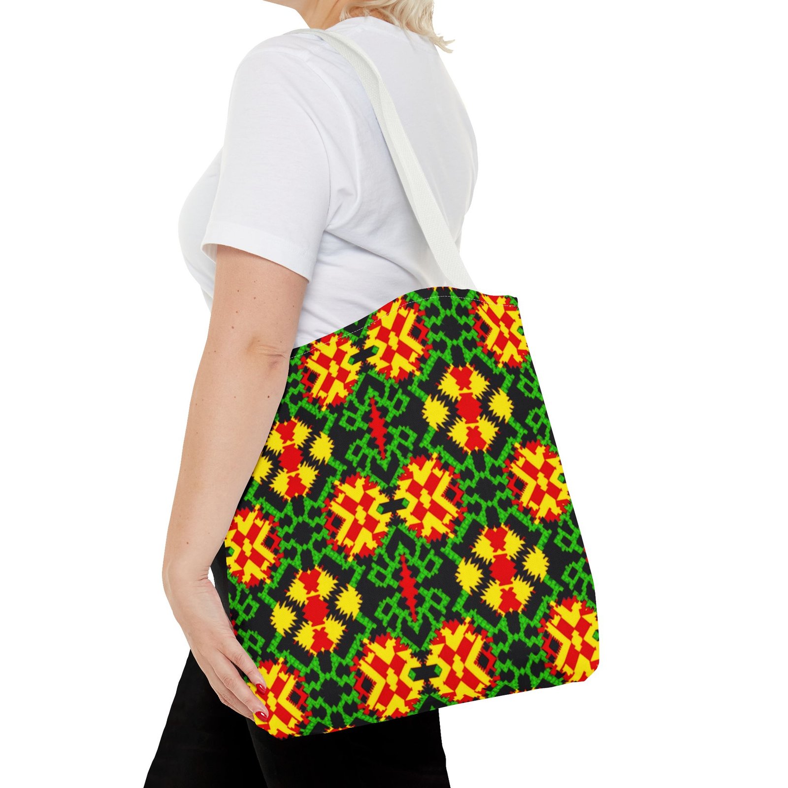 African Print Tote Bag, Ankara Tote, Ethnic Style Handbag, Colorful Market Bag, Tribal Print Shoulder Bag, Beach Tote - Image 20
