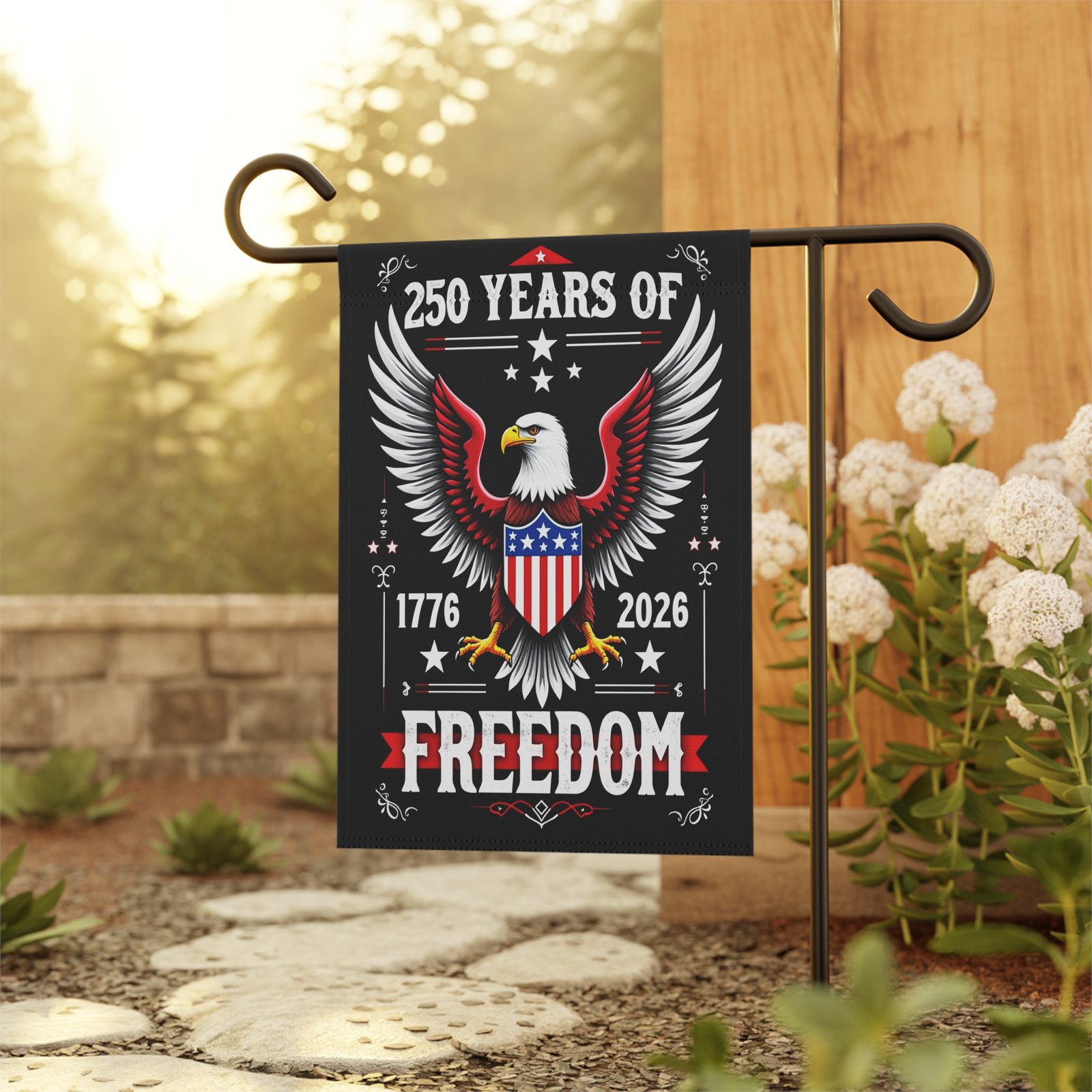 Patriotic Garden Banner 250 Years of Freedom Decorative Flag for Holidays, Home Décor, Independence Day, Yard Sign, Outdoor Decoration - Image 4