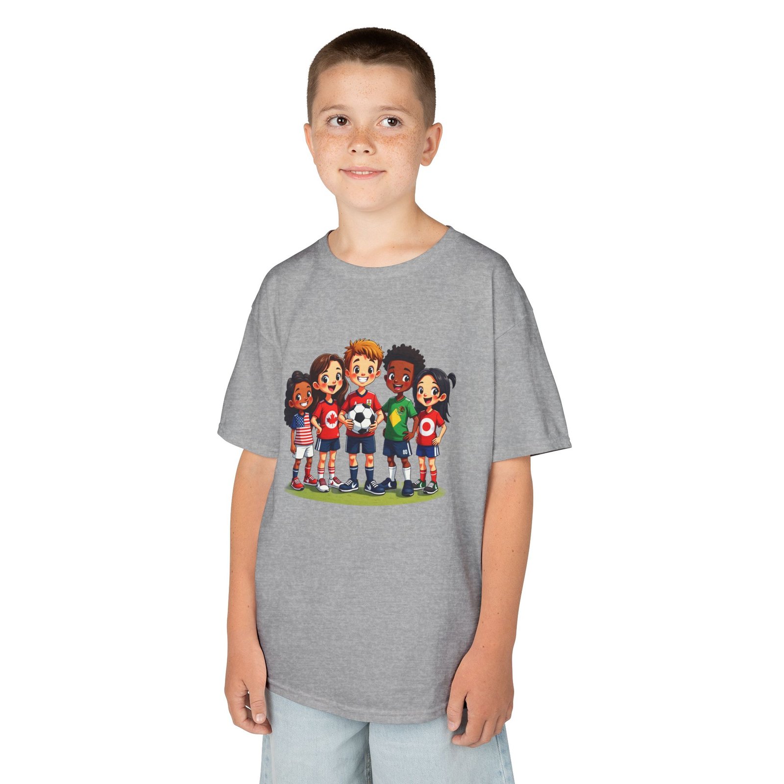 Kids Soccer Graphic Tee | Youth Soccer Shirt, Soccer Ball Design - Image 10