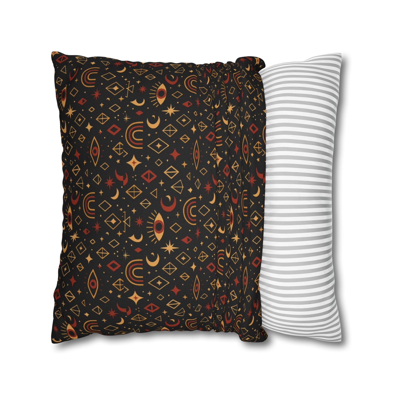 Mystic Eye Pattern Pillowcase | Boho Celestial Motif, Dark Autumn Colors - Image 20