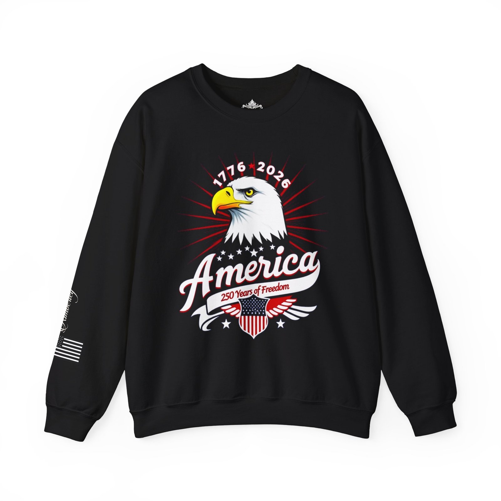 Custom American Eagle Unisex Sweatshirt, 250 Years of Freedom Design, USA Patriotic Apparel, Independence Day Gift,