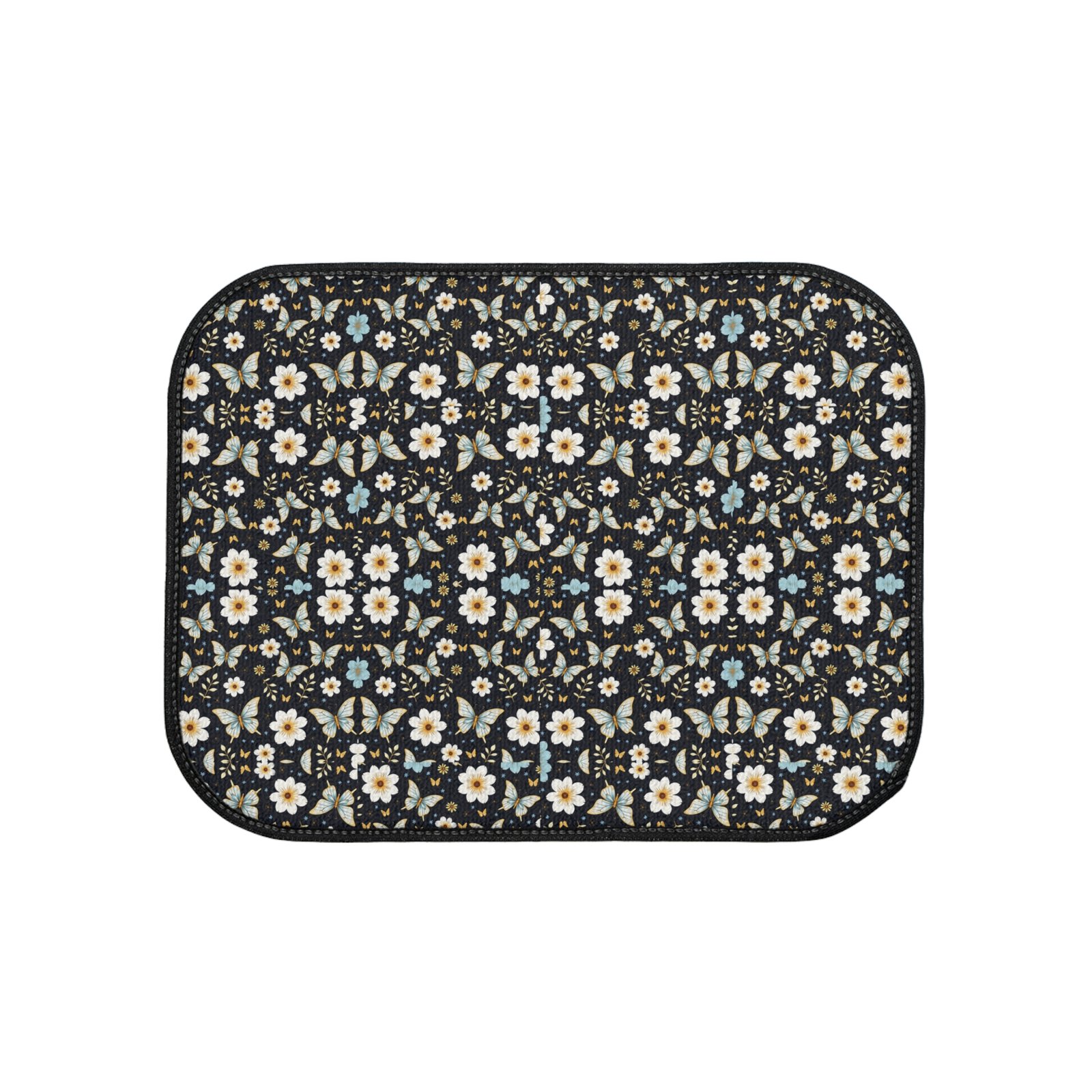 Butterfly Floral Car Floor Mat, 1pc - Blue Design, Vehicle Carpet Rug, Auto Protection Accessories, Gift for Nature Lovers, Customizable - Image 6