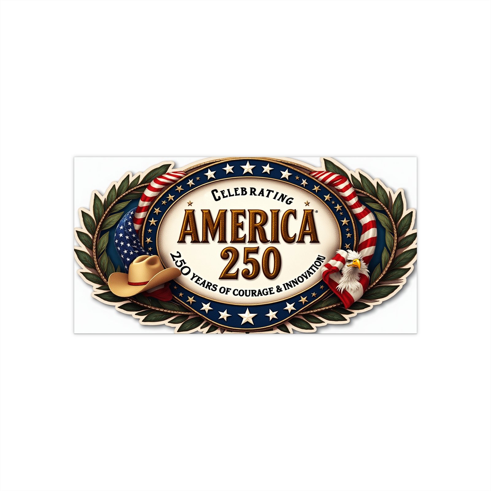 Patriotic Bumper Stickers - Celebrate America 250 Years, USA Flag Car Decals, American Pride Laptop Stickers, Independence Day Accessories,