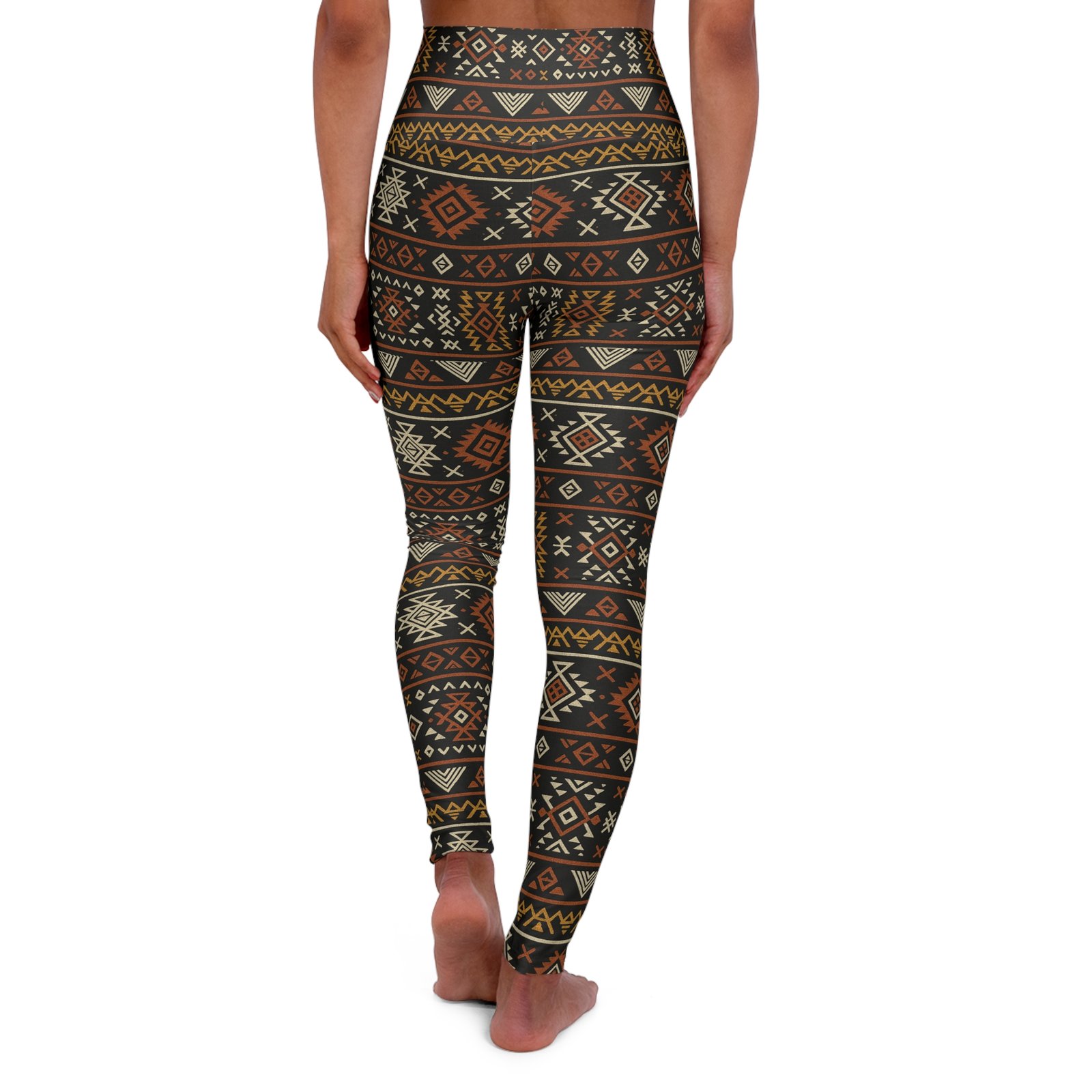 Tribal Aztec Pattern Leggings | High Waisted Yoga Leggings - Image 2