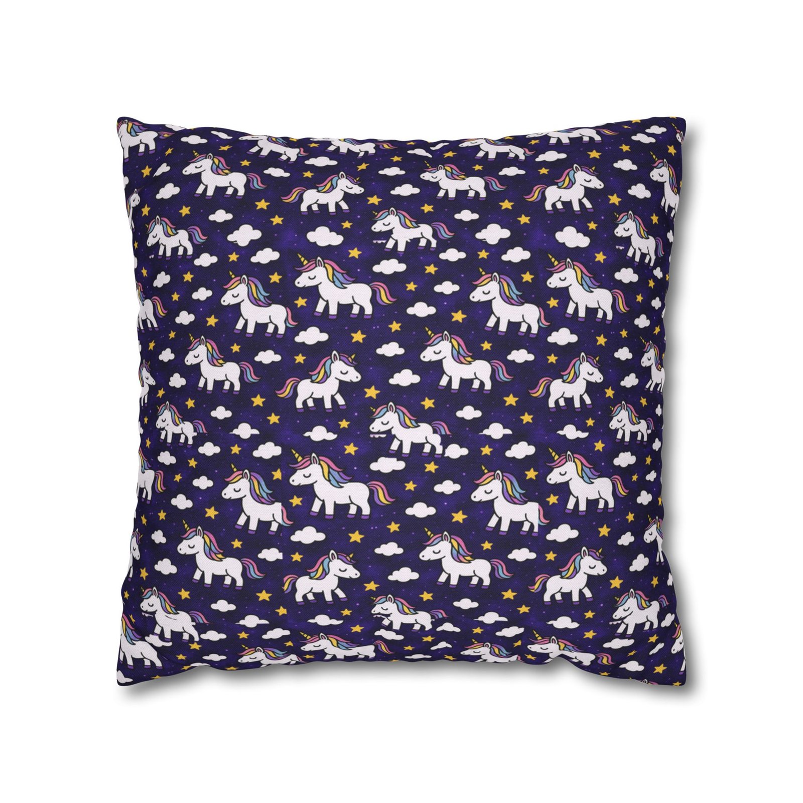 Unicorn Pattern Pillowcase | Square Polyester Throw Pillow Cover - Image 13