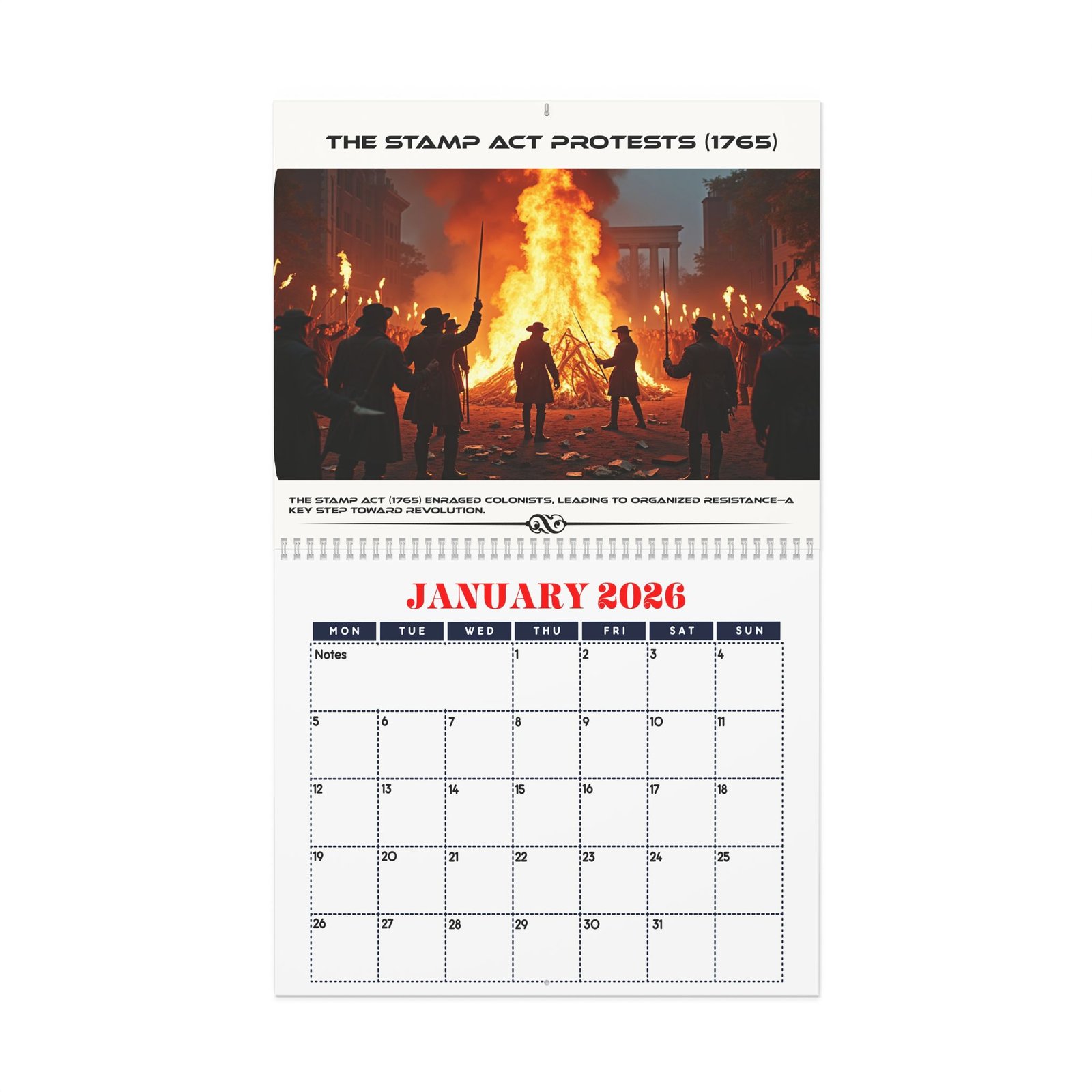 2026 Semiquincentennial Minimalist Calendar, America 250 Wall Calendar, 1776-2026 Patriotic Planner, U.S. 250th Anniversary Gift - Image 7