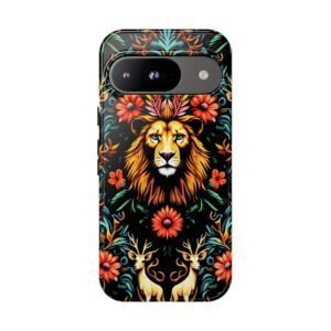 Google Pixel 9 Vibrant Lion Phone Case | Tough Cases for Nature Lovers | Artistic Cellphone Cover | Eco-Friendly Phone Accessory