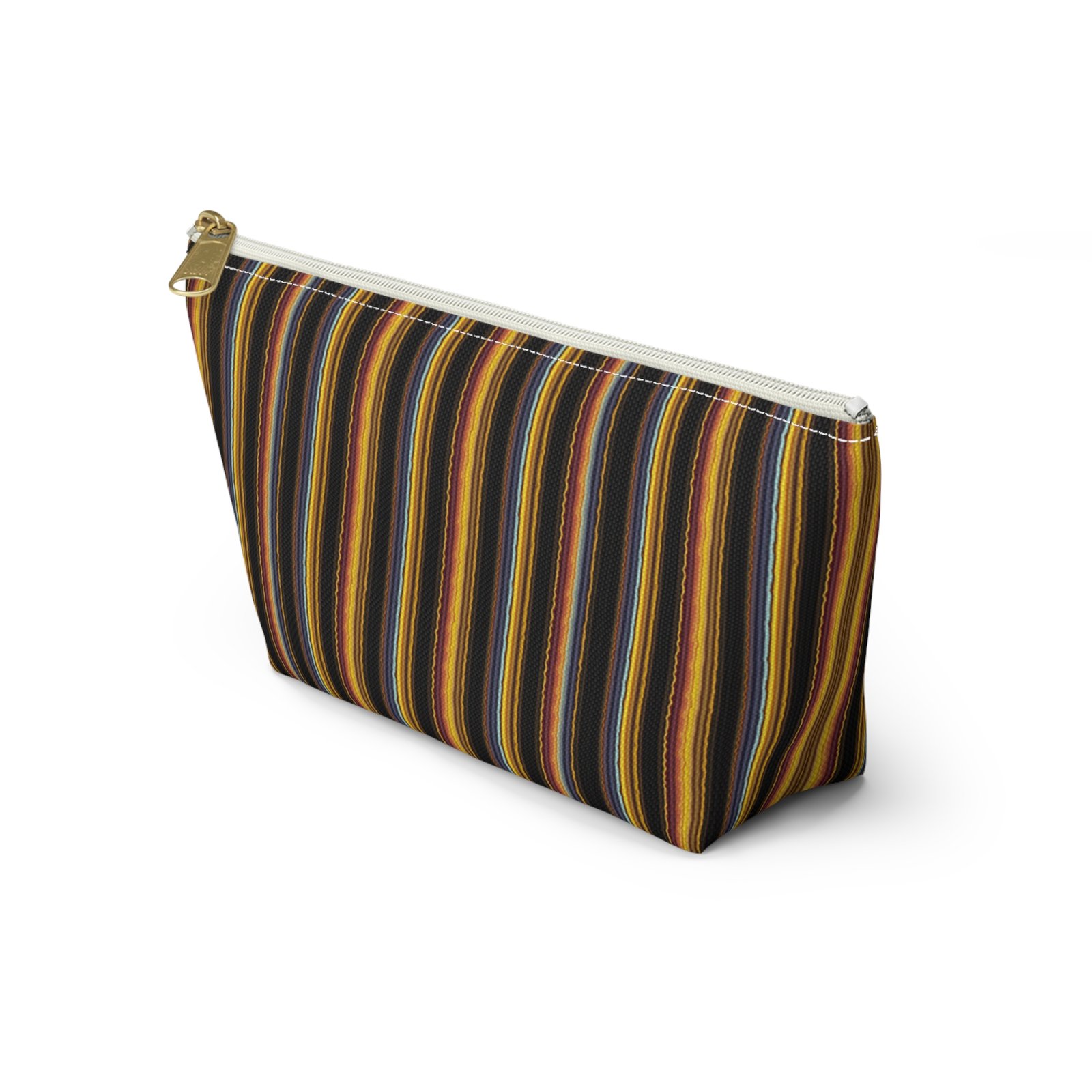 Autumn Stripe Accessory Pouch | T-Bottom Makeup Bag - Image 15