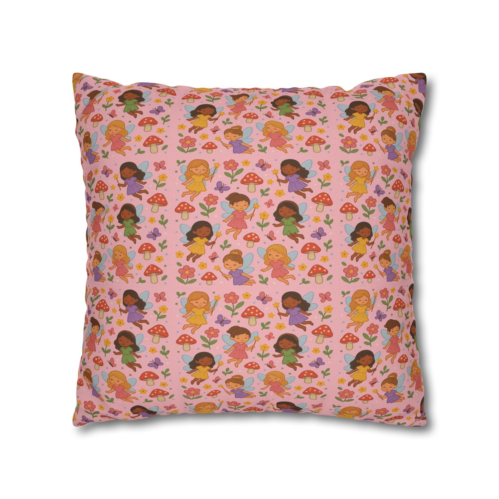 Flower Girls Square Pillowcase, Floral Pillow Cover, Bedroom Decor, Home Accent, Flower Pattern Bedding - Image 15