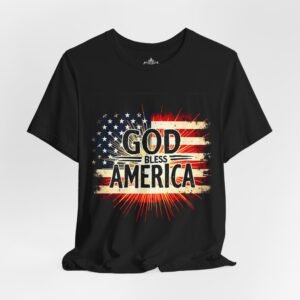 God Bless America Tee, Patriotic Shirt for Independence Day, Americana Graphic Shirt, USA Pride Clothing, Perfect Gift for Veterans