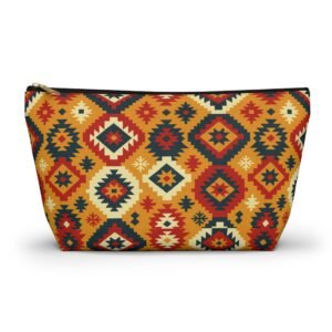 Southwestern Geometric Accessory Pouch | T-Bottom Makeup Bag