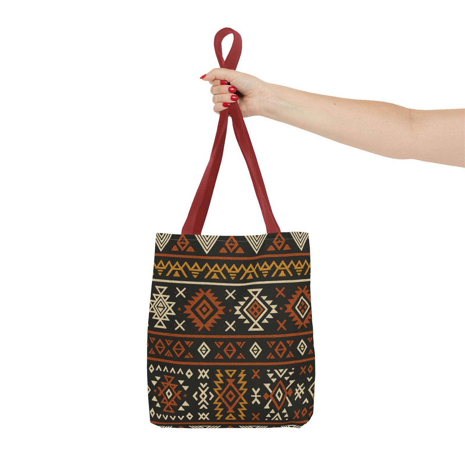 Southwestern Aztec Pattern Tote Bag | Tribal Geometric All-Over Print, Boho Chic Shoulder Bag, Ethnic Market Tote, Colorful Handbag, - Image 16