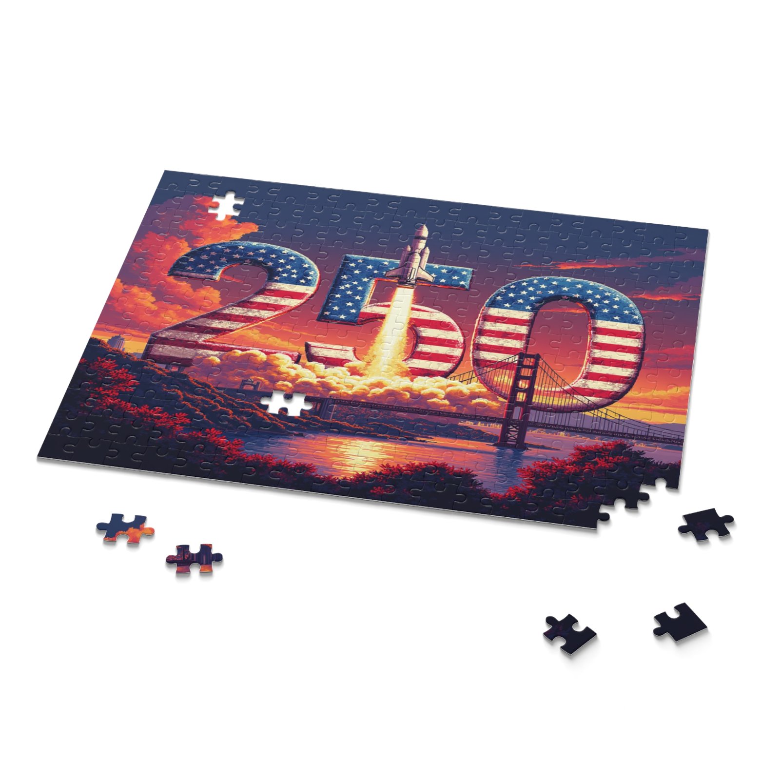 Puzzle, America 250 Patriotic Space Puzzle, USA Flag Jigsaw Game, Independence Day Activity, Fourth of July Gift, Mind Exercise Hobby, - Image 8