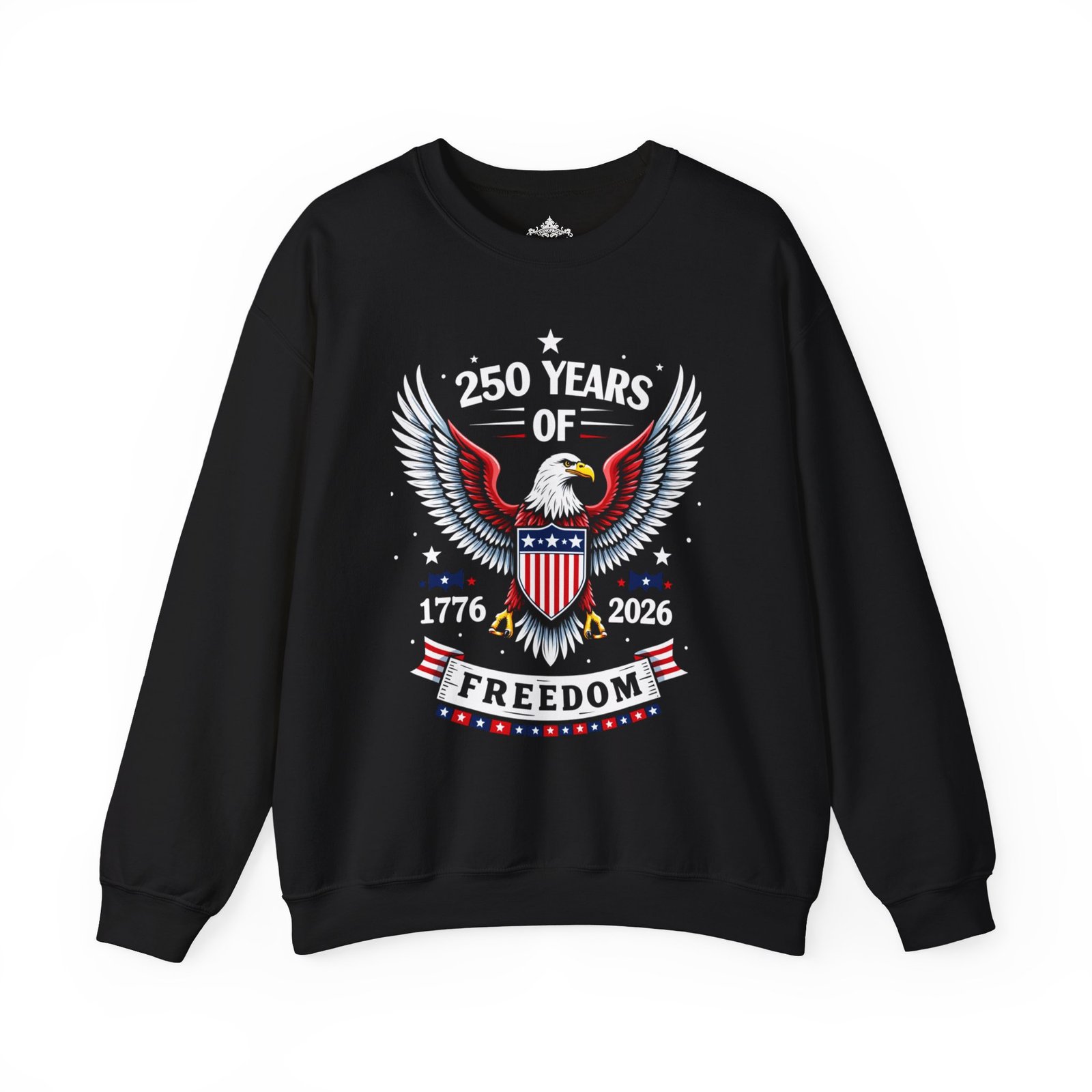 Patriotic Crewneck Sweatshirt, 250 Years of Freedom, America 250 Anniversary Pullover, 1776-2026 U.S. Semiquincentennial