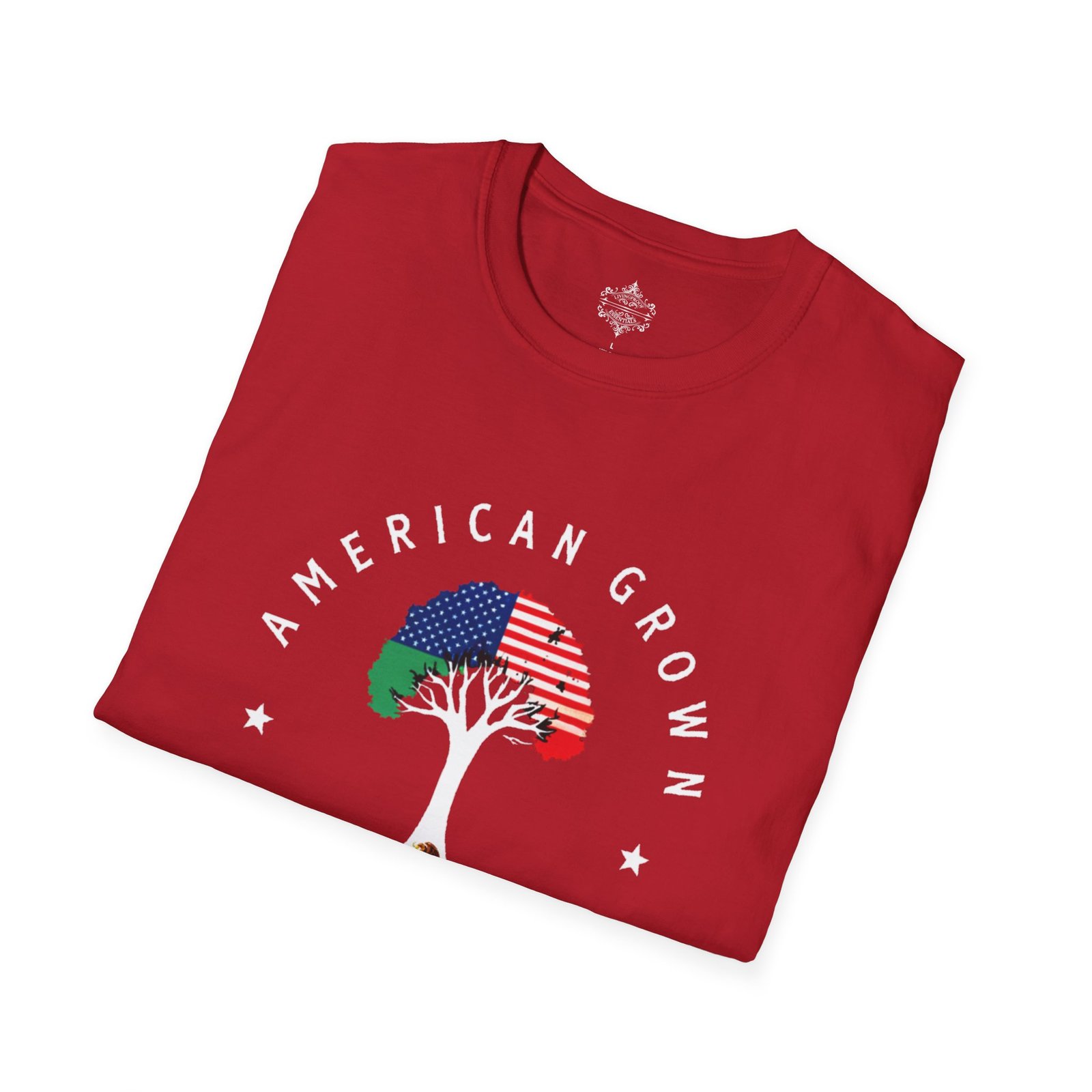 American Grown Mexican Roots Shirt, Unisex Softstyle Tee, Cultural Pride Apparel, Gift for Heritage Celebrations, USA Mexico Roots - Image 52