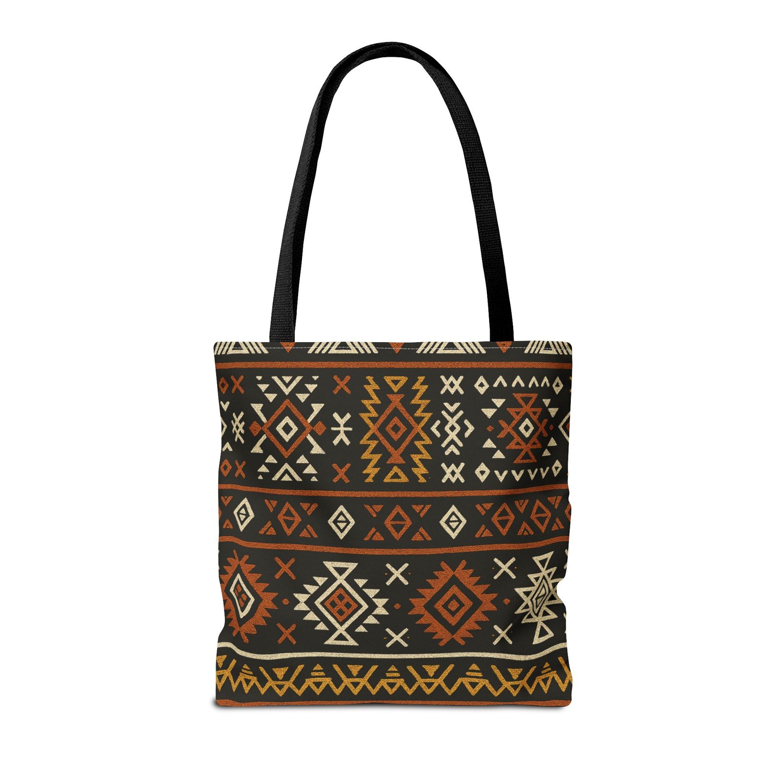 Southwestern Aztec Pattern Tote Bag | Tribal Geometric All-Over Print, Boho Chic Shoulder Bag, Ethnic Market Tote, Colorful Handbag, - Image 6