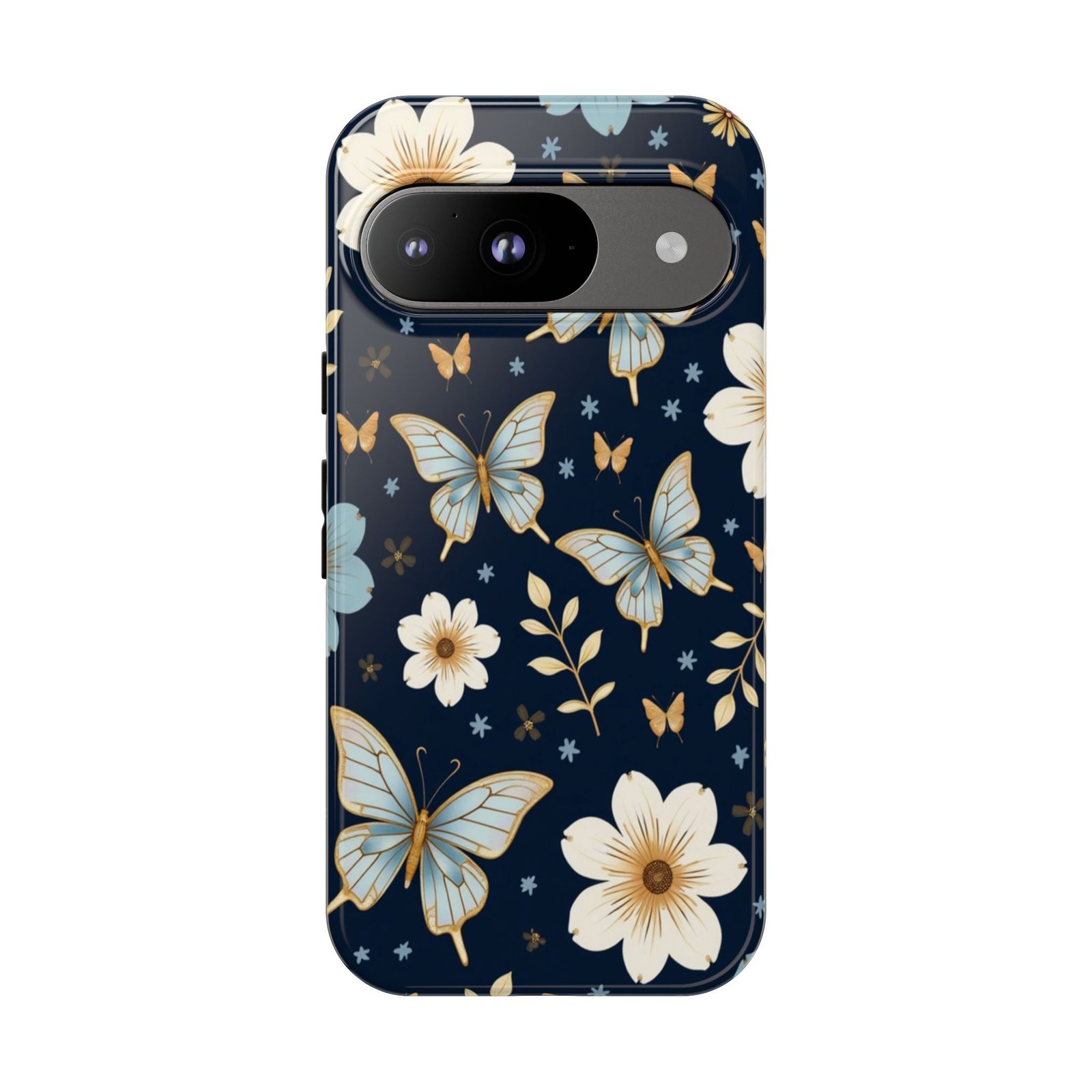 Google Pixel 9 Floral Butterfly Phone Case, Tough Cases, Cute Phone Accessories, Nature-Inspired Tech, Gift for Her, Birthday Present