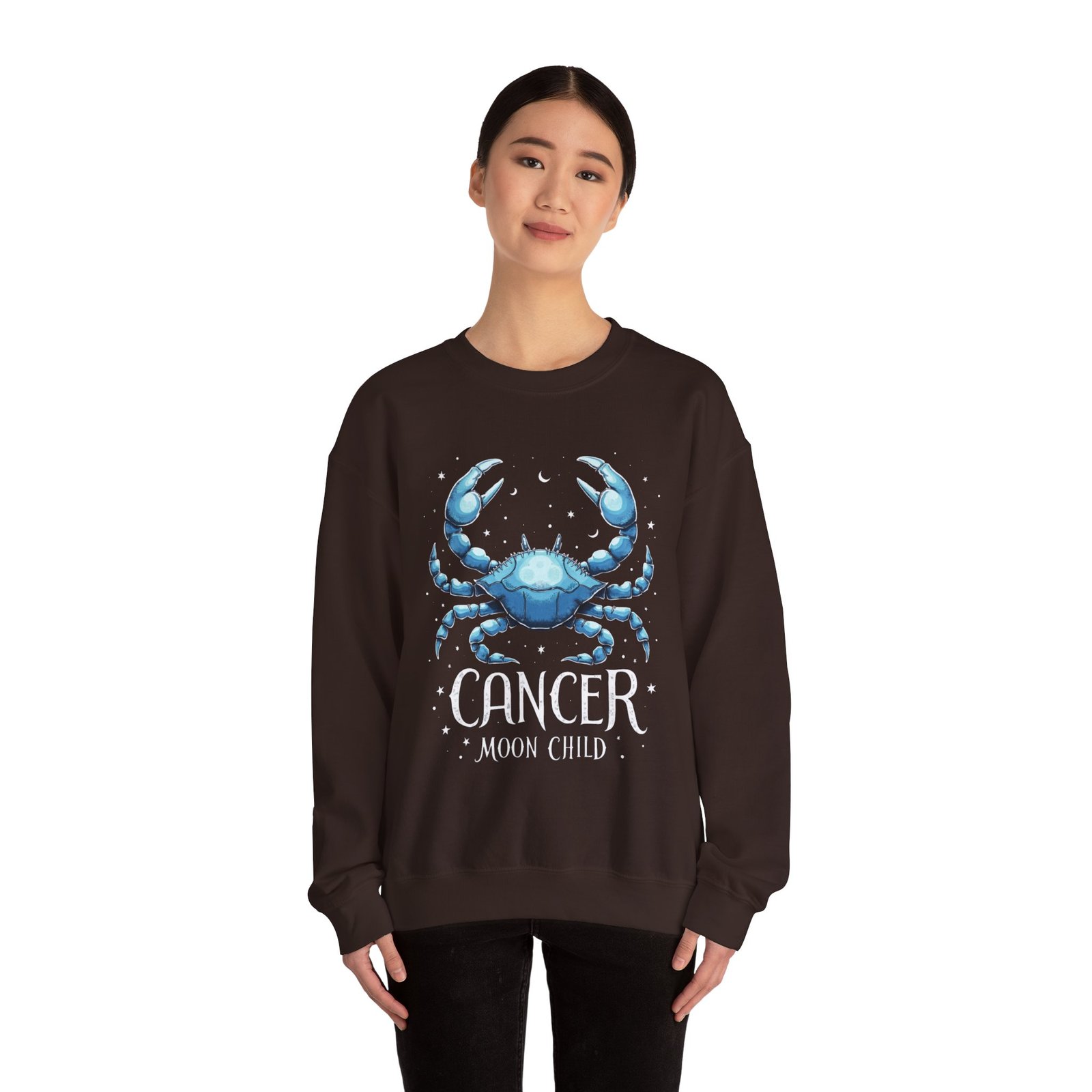 Cancer Moon Child Sweatshirt, Zodiac Sign Gift, Astrology Apparel, Horoscope Crewneck, Celestial Fashion, Holiday Gift - Image 16