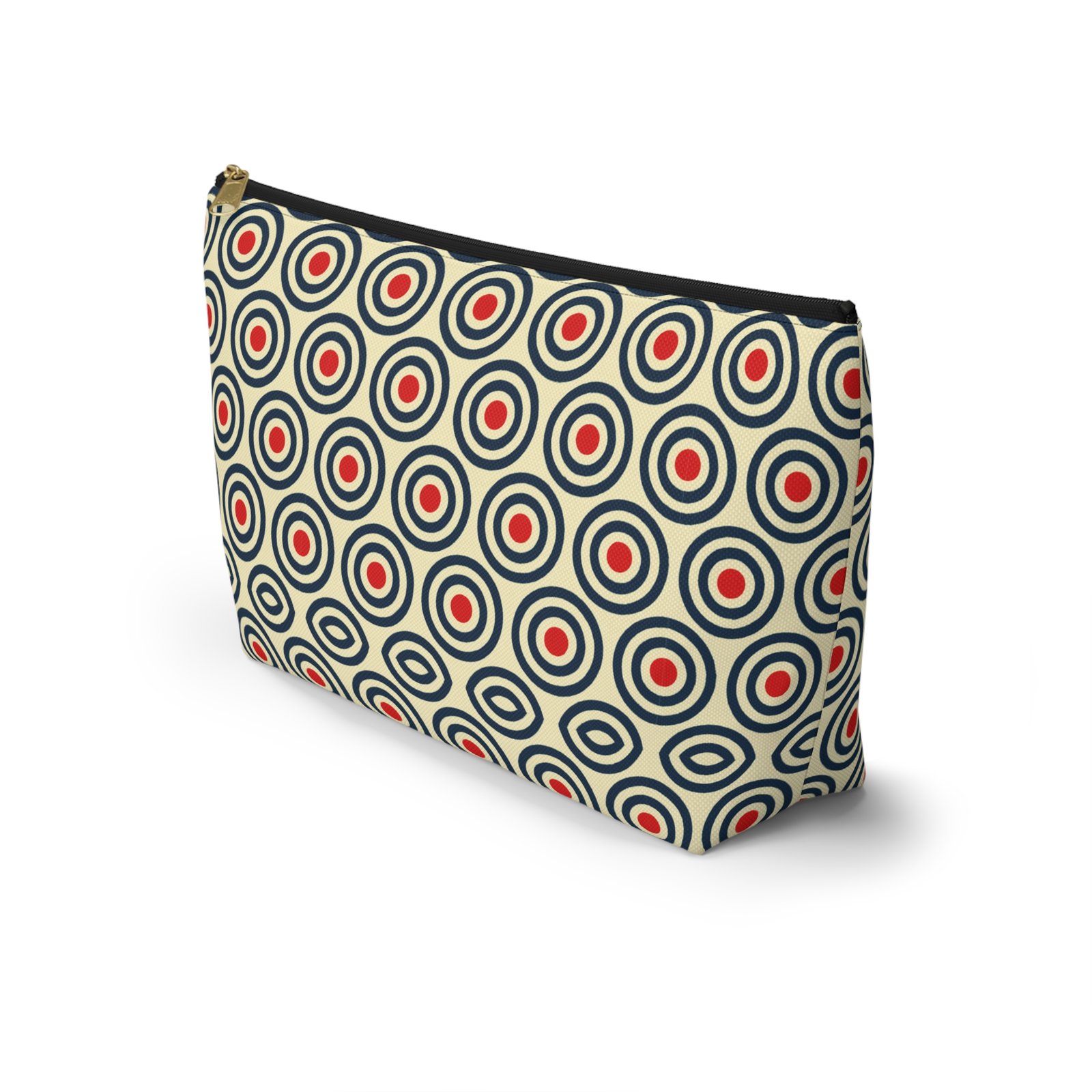 Retro Concentric Circles Accessory Pouch - Image 3