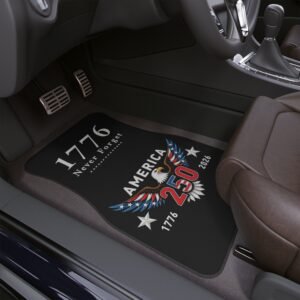 Patriotic Car Floor Mat, 1776 Never Forget, America 250, Vehicle Accessories, Car Decor, Gift for Patriotism