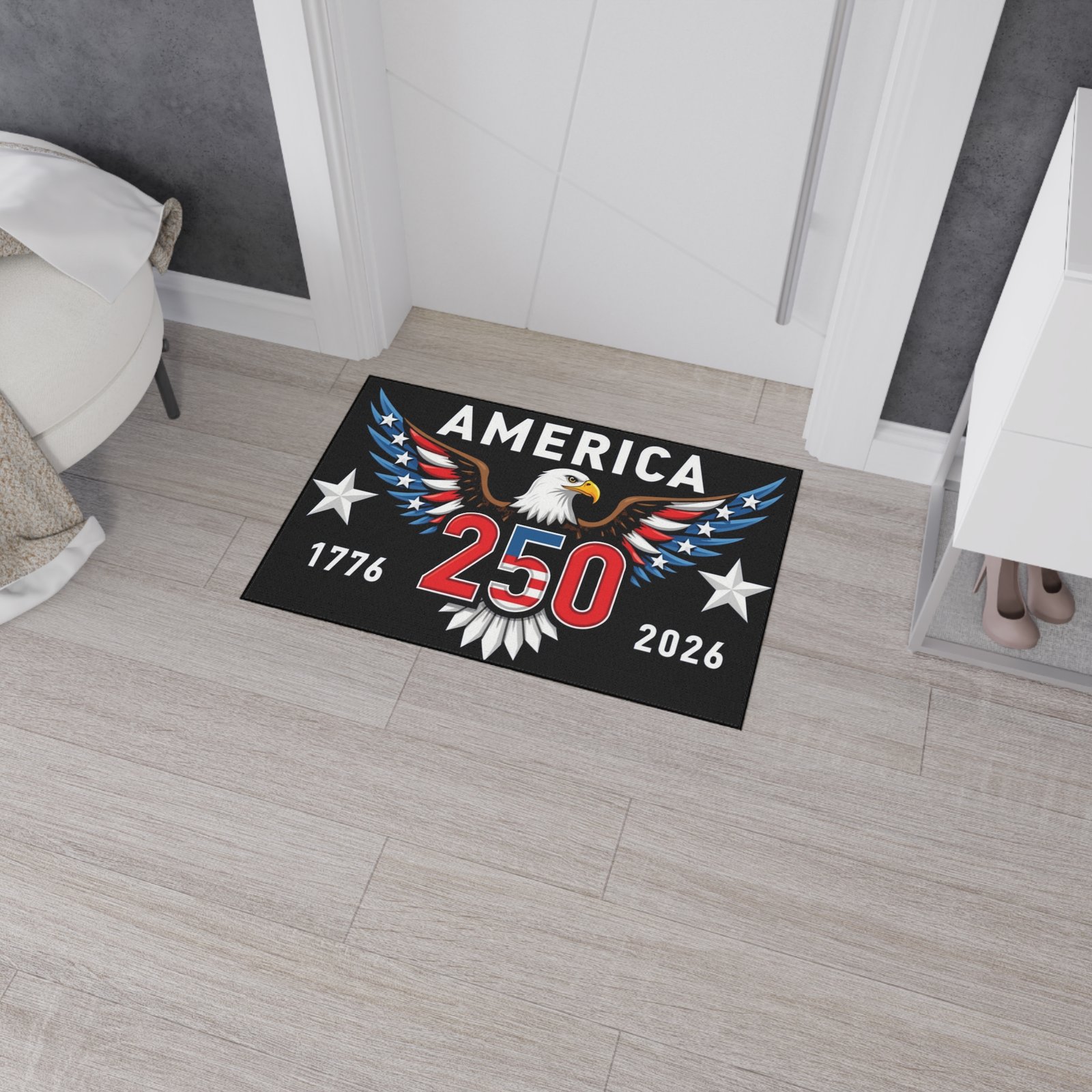Patriotic Mat, America 250 Eagle, Heavy Duty Rug for Home Decor, Non-Slip Floor Cover, Indoor Outdoor Rug, Patriotic Gift - Image 12