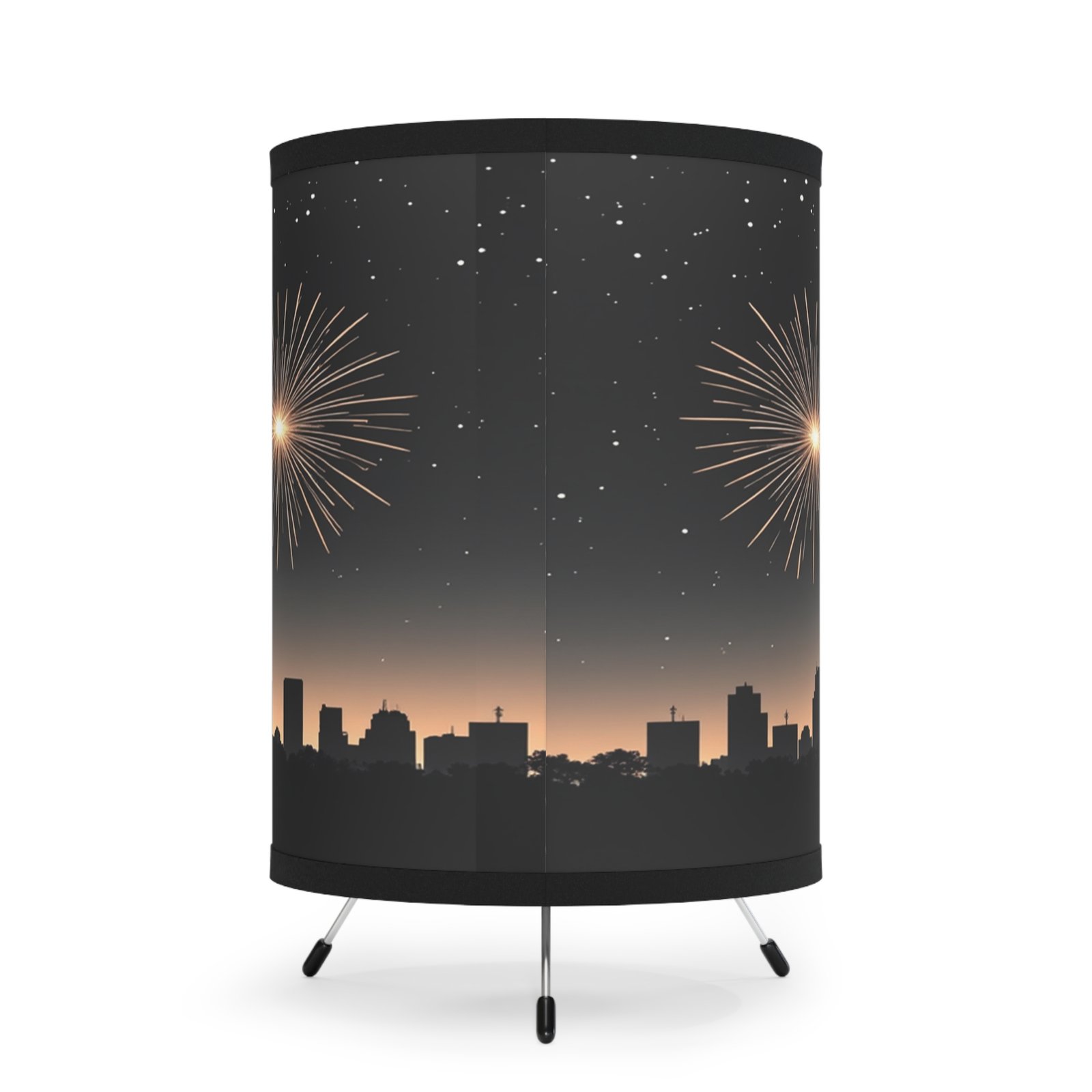 Tripod Lamp, Fireworks Design, America 250, UShumbnail 000 CA plug, High-Res Printed Shade, Patriotic Home Decor, Fourth of July Lamp, - Image 4