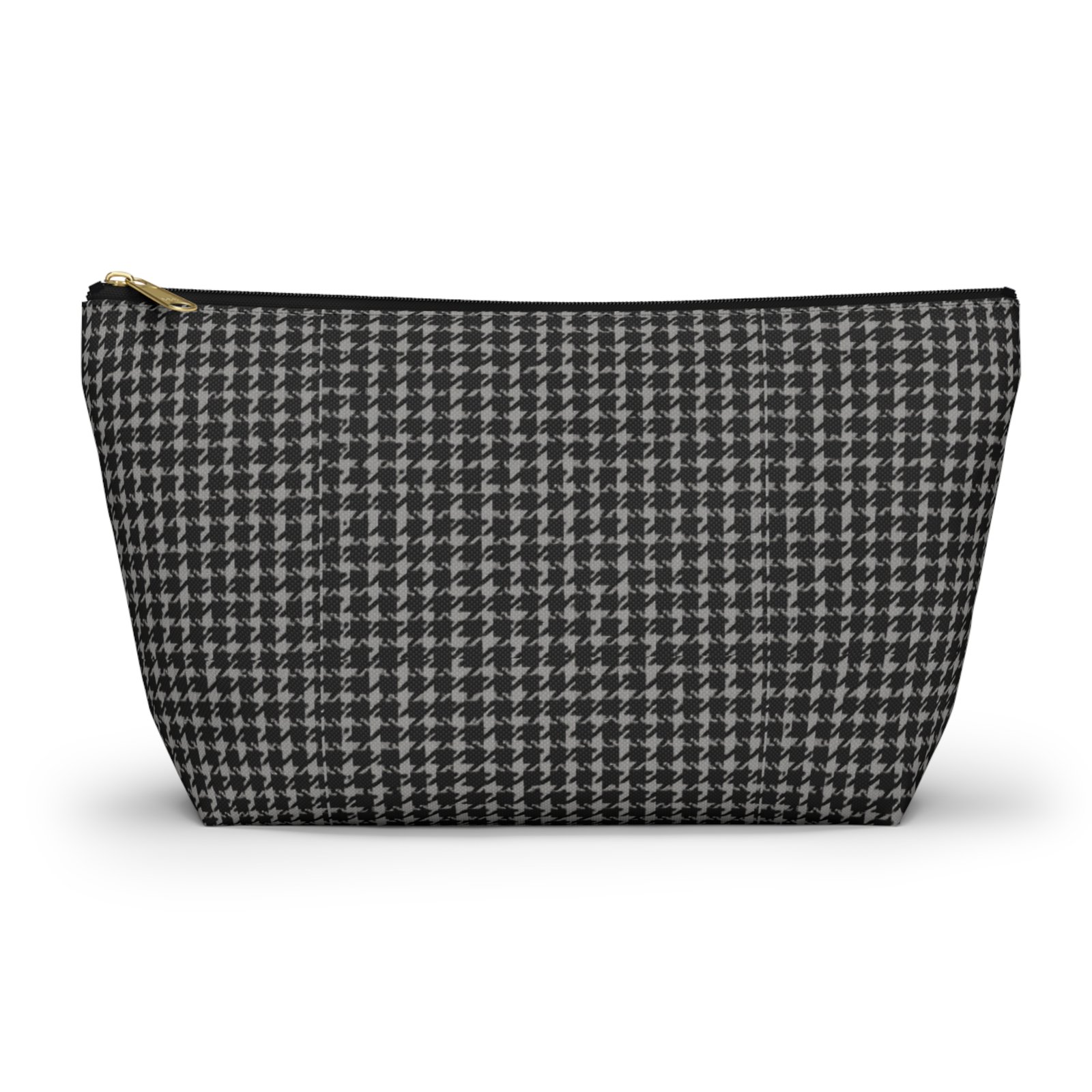 Gray Houndstooth Accessory Pouch