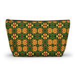 Geometric Kaleidoscope Accessory Pouch | T-Bottom Zipper Pouch