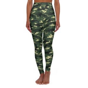 Green Camo Leggings High Waisted Yoga Leggings | Camouflage Activewear