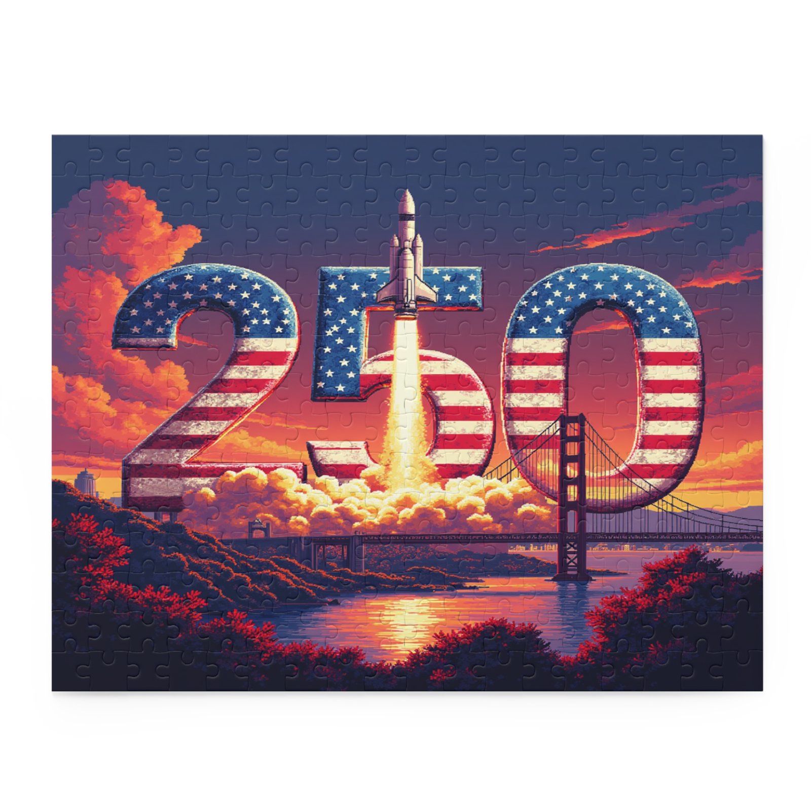 Puzzle, America 250 Patriotic Space Puzzle, USA Flag Jigsaw Game, Independence Day Activity, Fourth of July Gift, Mind Exercise Hobby, - Image 5
