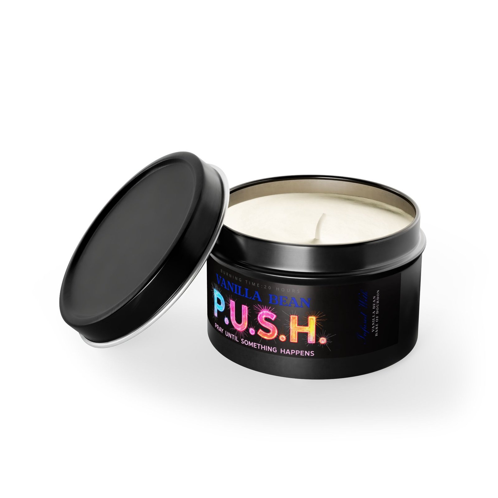 P.U.S.H. Vanilla Bean Comfort Candle, Pray Until Something Happens - Image 4
