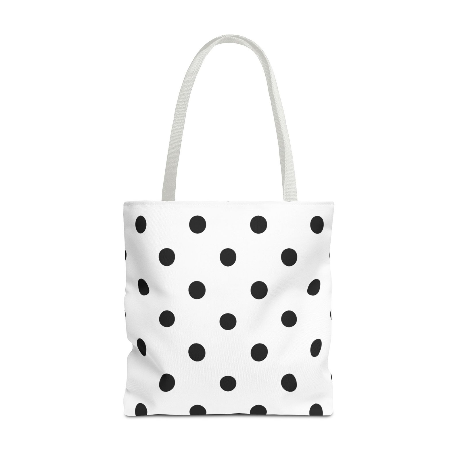 Black Polka Dot Tote Bag | All-Over Print - Image 21