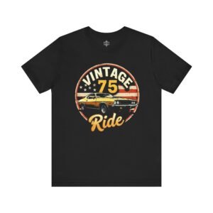Vintage 75 Ride Classic Car Birthday Shirt for 1975 Legends Gift for Car Lovers, Automotive Enthusiast
