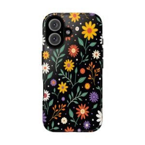 iPhone 16 Floral Phone Case - Tough Cases, Cute Phone Cover, Stylish Tech Accessory, Gift for Her, Trendy Floral Design