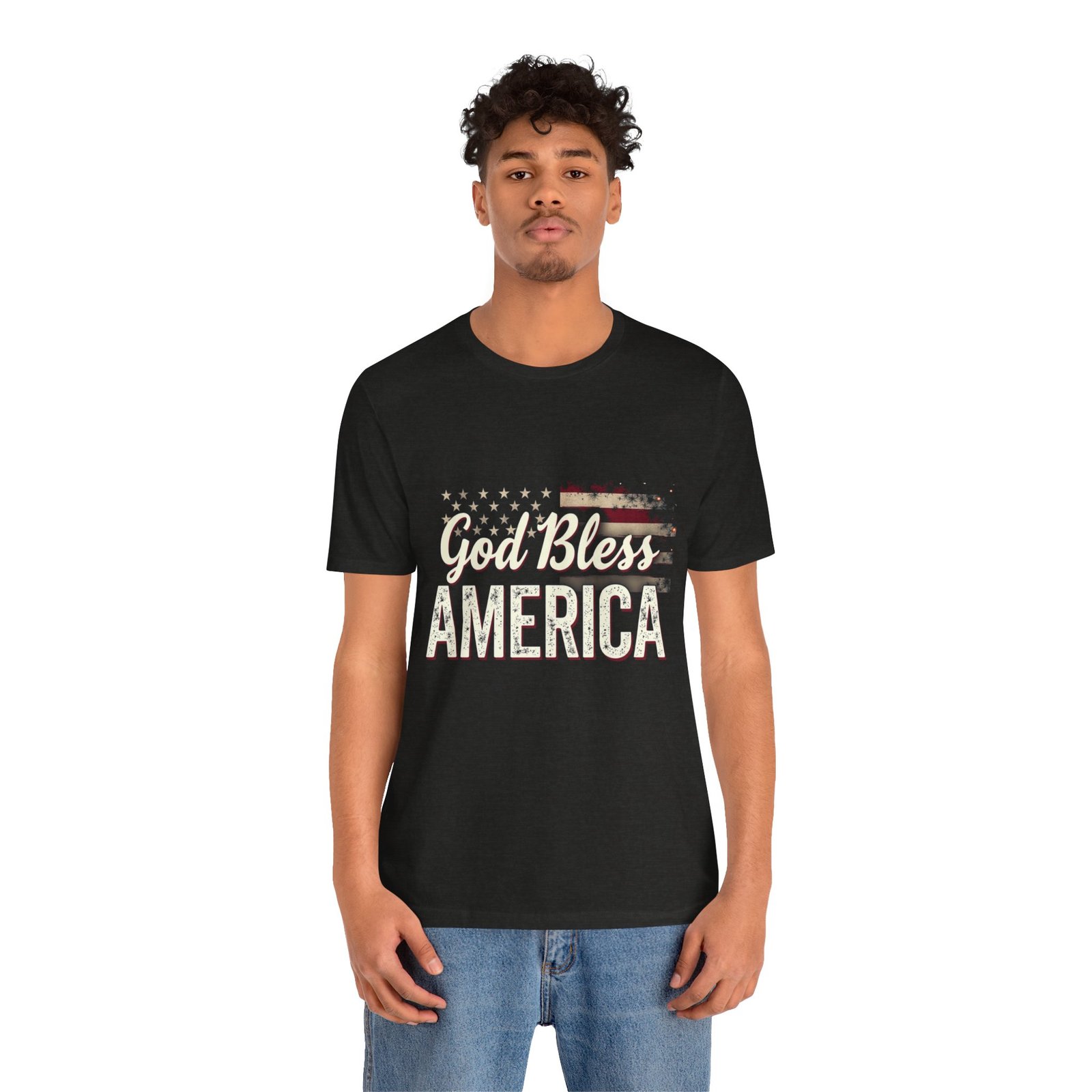 God Bless America Tee, Patriotic Unisex Jersey Short Sleeve Shirt for Independence Day, Memorial Day, and Everyday Wear, American - Image 11