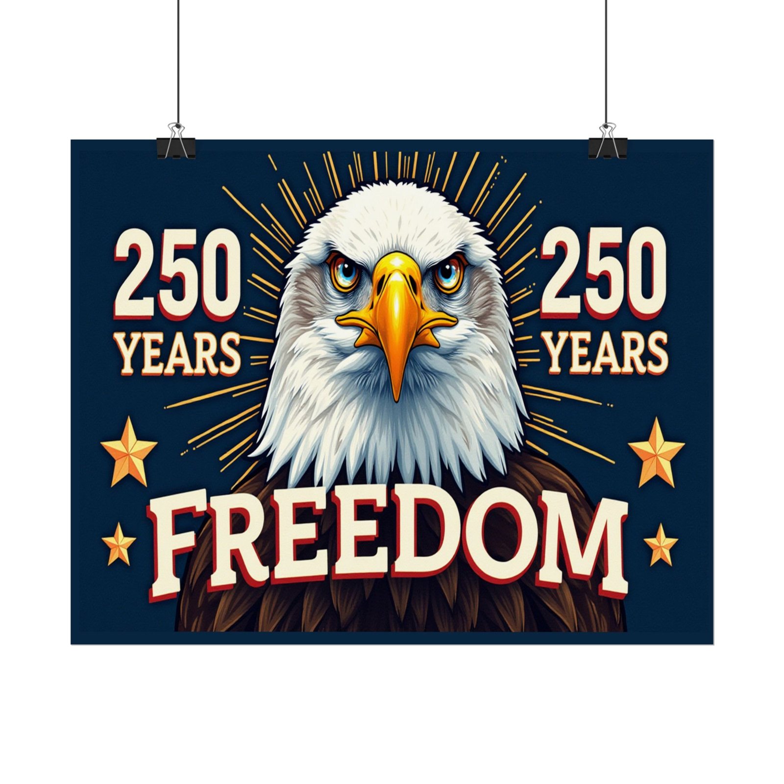 Poster, Patriotic Freedom American Eagle Decor, Independence Day Wall Art, 250 Years Celebration, Rolled Wall Print, Memorial Day Decor, - Image 17