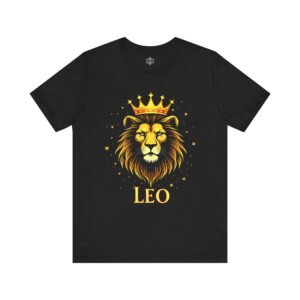 Leo Crown Graphic Unisex Tee, Zodiac Shirt, Astrology Gift, Birthday Apparel, Leo Season, Star Sign T-Shirt