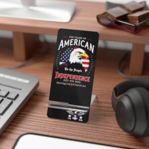 Smartphone Stand, America Semiquincentennial Holder, Patriotic Phone Dock, USA Bicentennial Gift, Desk Organizer, Fourth of July Decor,