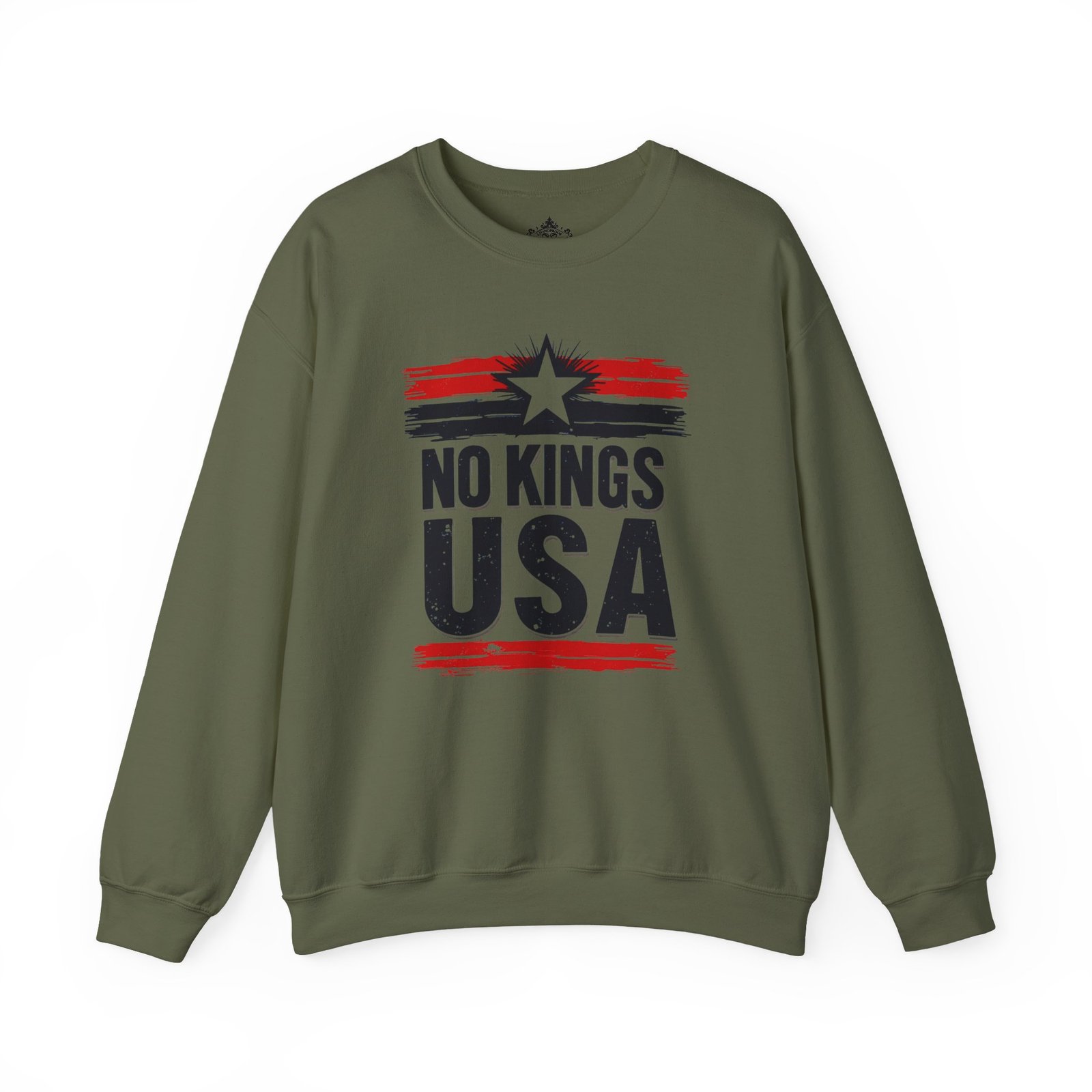 No Kings USA Unisex Sweatshirt, Patriotic Graphic Pullover, Political Statement Jumper, American Pride Apparel, USA Flag Crewneck, Activist - Image 19