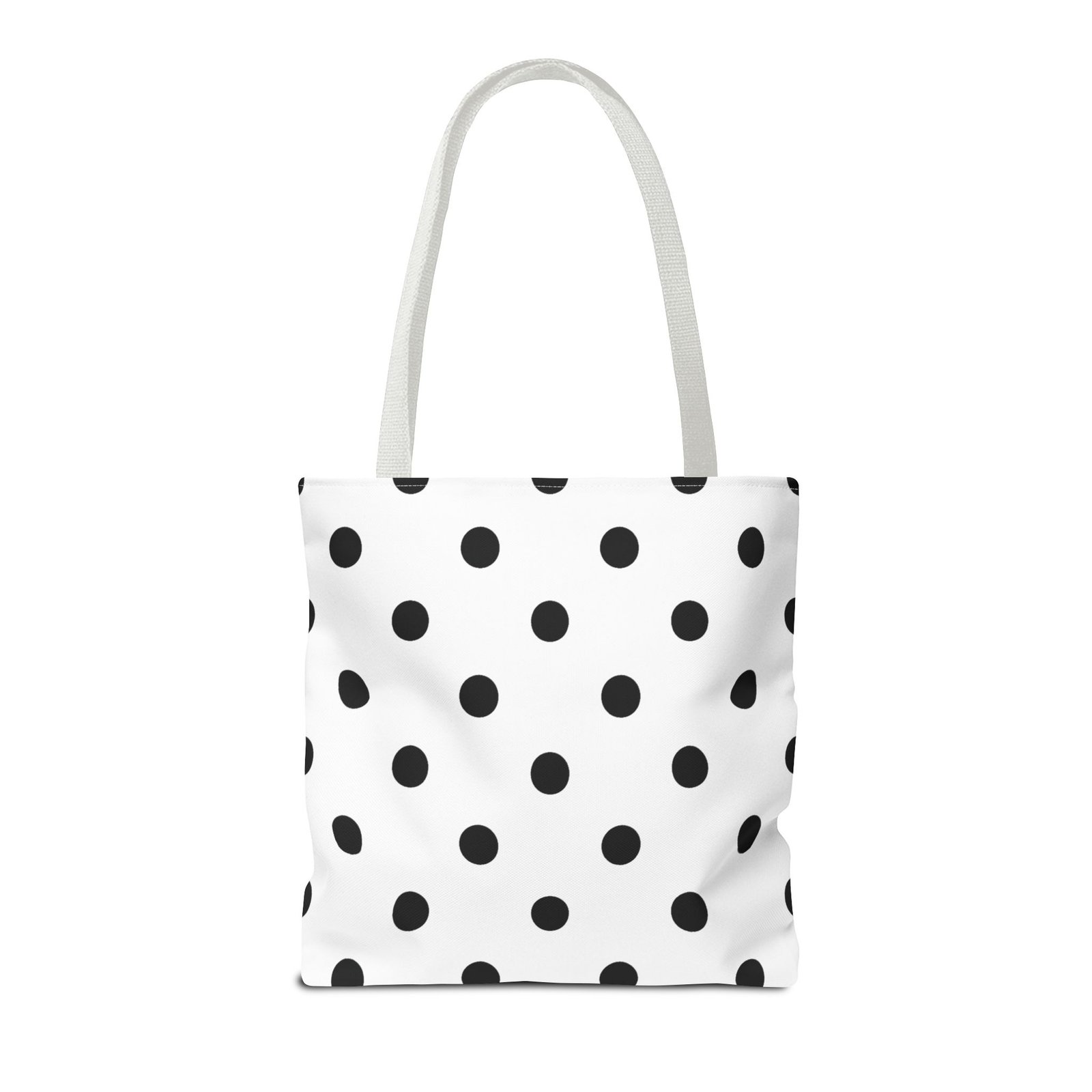 Black Polka Dot Tote Bag | All-Over Print - Image 18